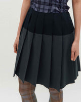 Plaid Smocking T-Shirt _ PURPLE