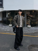 Slav pintuck cargo banding pants