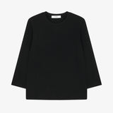 モーダルスリーブTシャツ　ブラック