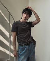 リアン マッスルフィット リブ ショートスリーブ Tシャツ