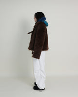Rachel Two-Belt Detail Short Length Fur Jacket (Lining Quilted)