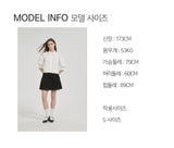 Double ribbon lace banding flare skirt black