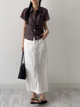 [Bustier SET] Light Halter See-through Blouse