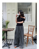 Off Shoulder Ruched Short Sleeve Top