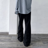 Curved Stitch Wide Trousers