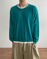 Wale Linen V-neck Knit