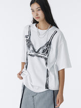 ブラスプレーグラフィックTシャツ (ホワイト)