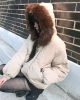 Coron Toggle Balloon Overfit Faux-Fur Hood Zip-Up Padding