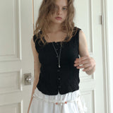 Fors sleeveless blouse (black)
