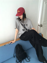 HeyyouレターリングショートスリーブTシャツ
