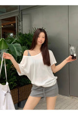 three-piece T-shirt sleeveless skirt set (3 SET)