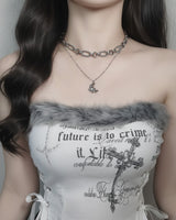 [Baby Monster Rora Necklace] Balletcore Moon Layered Necklace (Surgical Steel)