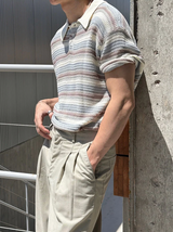 [S/S] Inconnect stripe kara half knit(3color)