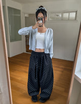 メニドットピンタックバルーンワイドパンツ