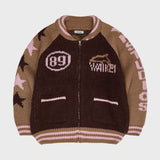 Dolphin Star Logo Zip-up Heavy Cardigan