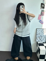 カーペンターツーピンタックロングパンツ 💙🖤🩶3カラー