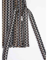 V neck knit Vest _ BROWN