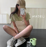【BELLIDE MADE】定番セミクロップド半袖シャツ＆ブラウス