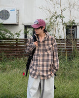 Kits hoodie check shirt (Navy)