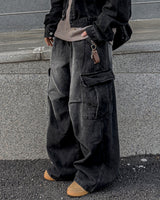Flip Wide Denim Cargo Pants