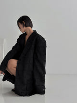 Pleddy Fringe Check Blazer (2color)