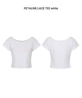 PETALINE LACE TEE white