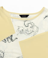 Elemental Motif Patchwork T-shirt _ YELLOW