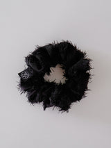 Lace Flower Scrunchie_Black