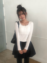 Ina Banding Pumpkin Mini Skirt