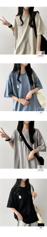 シャンジエンブロイダードショートスリーブTシャツ