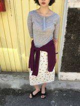 Petit Rose Lace Midi Skirt (2color)