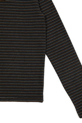 Stripe wool Tee [Black]