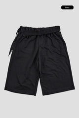 Folding waist bermuda pants
