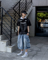 Daily Dirty Washing Collar Short-Sleeved T-shirt