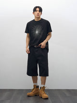 Or one-tuck burmuda denim 2color