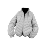 RELABEL Interactive (Black Bone) V-Cut Bone Structure Muscle 90 National Standard Inner/Outer Layered Rib-Knit Down Jacket