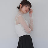 シアーメッシュタートルネック