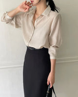 Dren Sheer Shirt Blouse (Strap Set)