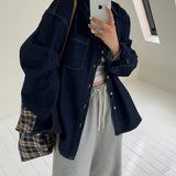 [Bellide made] デイズルーズフィットピンタックデニムシャツ