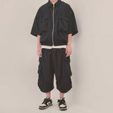 street shape capri shorts_black