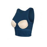 BLACK TAPE VOLUME BRA TOP - AQUA BLUE