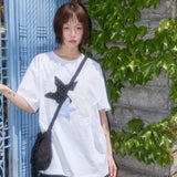 ミックススターエンジェルパッチTシャツ(ホワイト) F25QB117