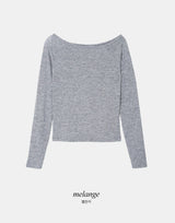 ベーシックボートネックアームウォーマーTシャツ (3color)