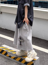 cross sweat bermuda pants