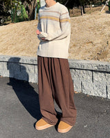 Golden Mink String Banding Pants (Charcoal)