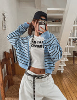 Number Lettering Crop Tee