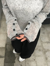 Slender Button Hoodie Knit (3c)
