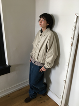 Petit check frill blouson (2color)