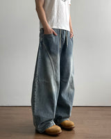 Block Panel Denim Pants