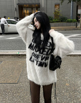 Snow Fluffy Angora Knit